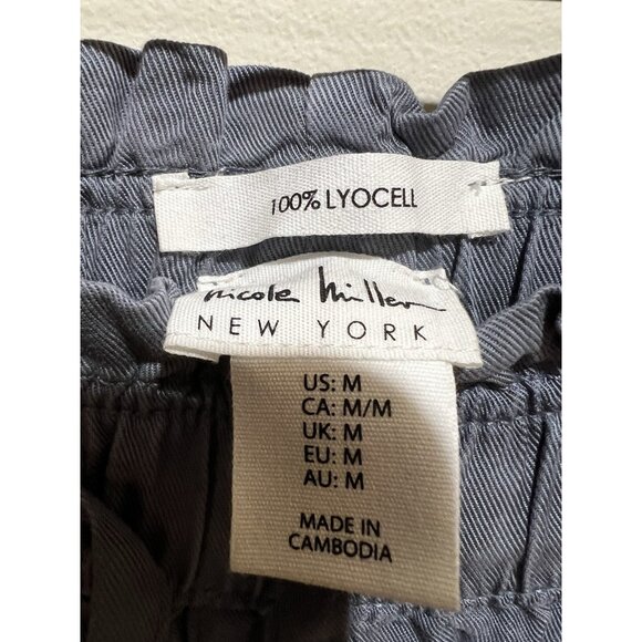 NWT ~ Nicole Miller Wide Leg Pants Blue\Gray Size M~ Vintage Look Wash - Picture 6 of 10